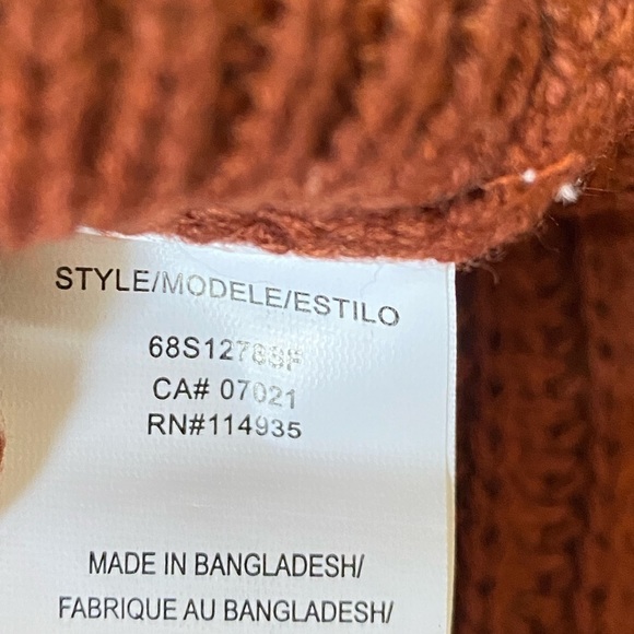 RD Style Josslyn NWT V Neck Chunky Cotton Blend  Pullover Sweater Size Large - Picture 8 of 8